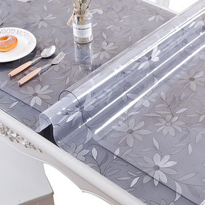 软玻璃透明餐桌垫PVC桌布防水防烫防油免洗塑料茶几台布厚水晶板 5元
