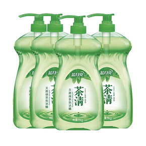 蓝月亮 洗涤灵套装：茶清天然绿茶洗洁精1kg×4瓶  券后34.76元