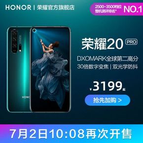 DXO全球第二：华为 荣耀20 Pro 8+128G 智能手机 3199元