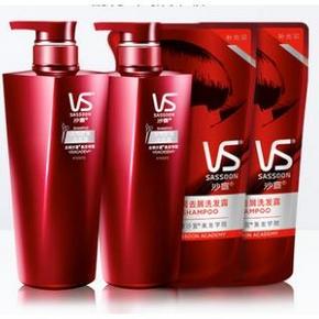 ￥54.4 25日10点前15秒： VS 沙宣 洗护套装（水润去屑洗发露500ml*2+补充装200ml*2