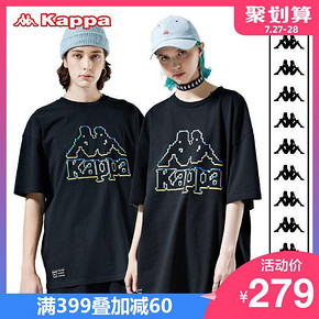 Kappa卡帕BANDA串标情侣男女夏季运动圆领T恤 聚划算279