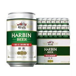 天猫 10点开始、前1小时、88VIP： Harbin Beer 哈尔滨醇爽 9度 330ml*24听 *2件 56.81