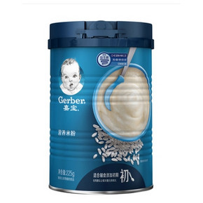 Gerber 嘉宝 营养米粉 1段 225g *2件 83.8元，赠送嘉宝果泥1袋 ￥84