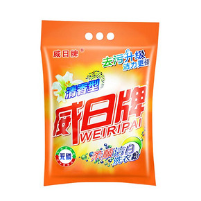 威日牌柔顺洁白洗衣粉2kg 去渍去污无磷配方不伤手洁净 清香型4斤 9.9元