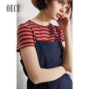 Oece2019夏装新款 裤子女宽松休闲裤韩版吊带连体裤阔腿裤背带裤 *2件 358元（