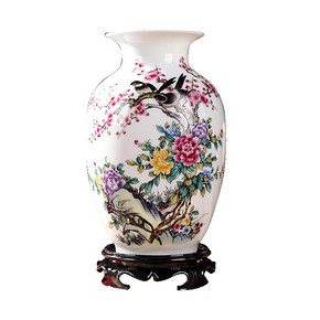 景德镇陶瓷器小花瓶摆件客厅插花干花富贵竹花插青花瓷装饰工艺品 *2件 28.
