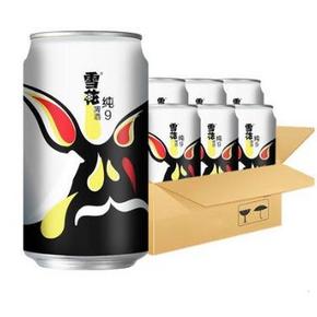 ￥7.6 降价 雪花啤酒纯 9度330ml*6听六连包