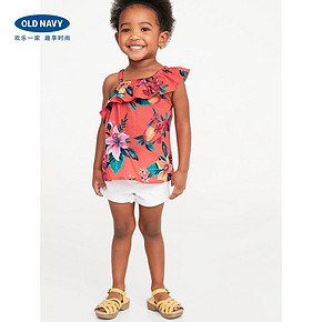 Old Navy 女婴幼童荷叶边单肩吊带衫 99元