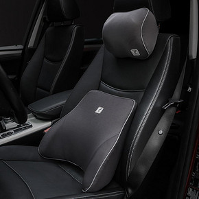 自由人汽车腰靠垫护腰车用靠背垫办公室腰垫腰枕记忆棉头枕套装 62元