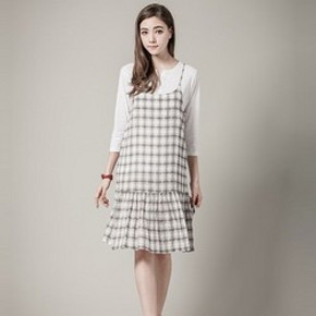 H:CONNECT 30113-121-203-25 女士格子印花连衣裙 54元