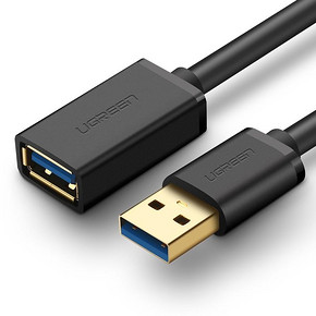 绿联 usb3.0延长线1米2米3米公对母数据线高速手机充电网卡打印机电脑连接键