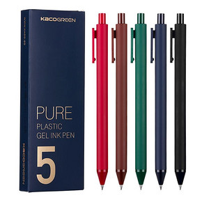 KACO 文采 PURE书源 中性笔 0.5mm 5支/盒 *2件 15.5元包邮（合7.75元/件）送磨砂笔