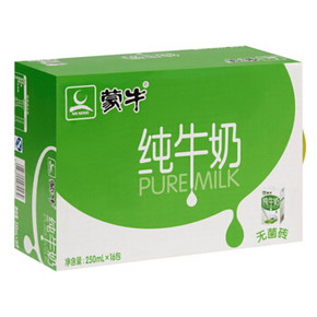 88VIP：MENGNIU 蒙牛 纯牛奶 250ml*16包 *4件 124.26元包邮（双重优惠） ￥44