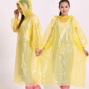 ￥7.8包邮 FLYVII 户外旅行雨衣成人/儿童雨披 两件装