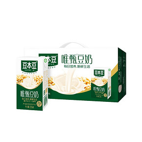10点开始、88VIP：豆本豆 唯甄豆奶 250ml*24盒 *3件 50.85元包邮（双重优惠）