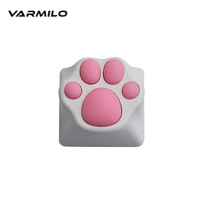 ￥58包邮 14日0点、女神超惠买：Varmilo 阿米洛 ZOMO 粉色猫爪键帽 ABS塑料版