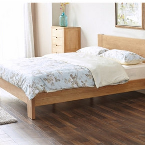 14日0点：源氏木语 B3701 现代简约白橡木床 1.2-1.8m 1140元包邮（前1000件） ￥11