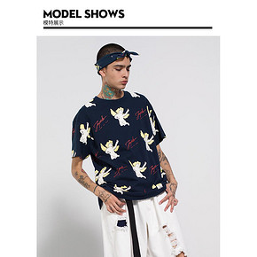 JOYRICH 天使与logo印花休闲短袖T恤 优惠价512