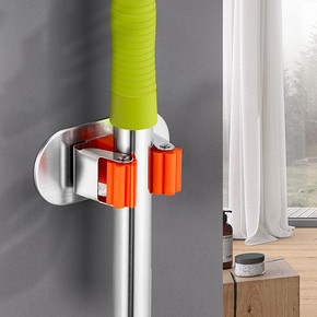 温洁尔 浴室拖把架免打孔无痕吸盘挂钩强力墙壁承重粘胶扫把挂架 18.8元