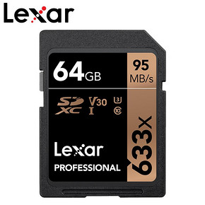 Lexar雷克沙SD卡64G 633X高速SDXC卡存储卡4K微单反相机内存卡95M 69.9元