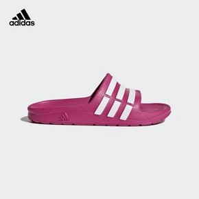 ￥56 21日0点： adidas 阿迪达斯 DURAMO SLIDE K 儿童游泳拖鞋