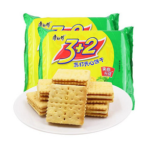 康师傅3 2苏打夹心饼干清新柠檬味375g*2袋早餐零食 28.5元