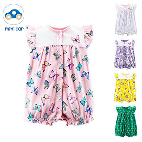 minicar婴儿连体衣哈衣宝宝爬爬衣服开档外出衣服夏季短袖薄款 *6件 205.8元（