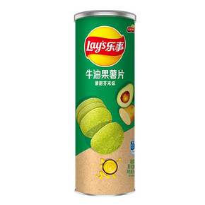 乐事无限桶装牛油果薯片清甜芥末新口味 90g休闲食品办公室零食 5.9元