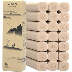 ￥9.9包邮 功夫本色 无芯卷纸 4层14卷