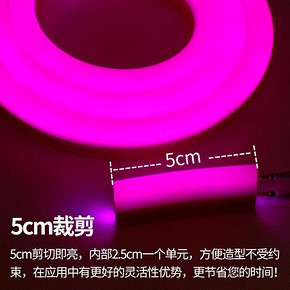 12v柔性霓虹灯带5cm裁剪户外防水做字造型工程亮化门头招聘logo字 25.8元