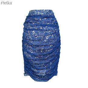 Artka阿卡巴洛克女王2016秋装新款女蕾丝纹理显瘦半身裙QA11561C 98元