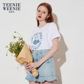 TeenieWeenie小熊夏季女装卡通印花宽松短袖t恤韩版简约半袖上衣 159元