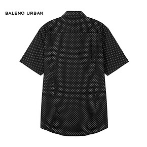 Baleno班尼路 短袖衬衫男 夏季新款波点印花港风衬衣男纯棉 56.19元