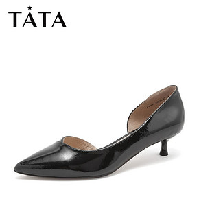 Tata他她2019新款新专柜同款尖头细跟猫跟鞋仙女风女凉鞋FVZ16AK9 428元