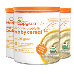 88VIP：HAPPYBABY 禧贝 混合谷物米粉 3段 198g 3盒装 *4件 237.78元包邮（合59.45元/