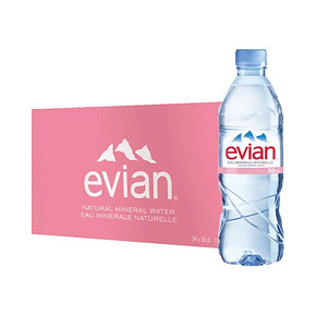 法国Evian依云进口天然矿泉水天然水源弱碱性水500ml*24瓶整箱 95元
