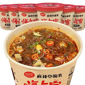 正品嗨吃家旗舰店酸辣粉丝桶袋装海重庆速食方便面正宗包邮螺蛳粉 13.9元
