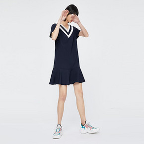 9号：TOYOUTH 初语 8922432084 女士V领连衣裙 *3件 227.8元（合75.93元/件）