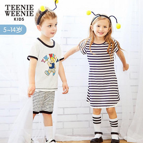 TeenieWeenieKids 小熊童装 女童洋气条纹连衣裙 179元