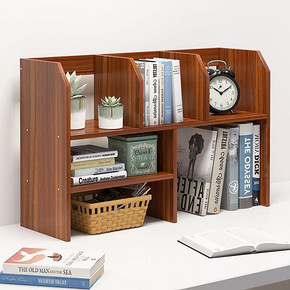 简易书架置物架现代简约创意桌上省空间架子经济型桌面简易小书柜 36元