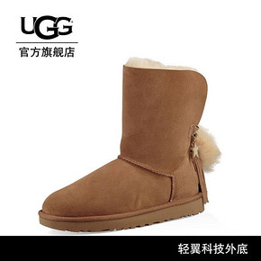 UGG冬季新款女士雪地靴经典水晶系列链条休闲短靴 1095717 1348元