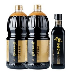 88VIP： 千禾 御藏180天 生抽 1.8L*2 瓶+窖醋3年 500ml 量贩组合 *4组 117.8元包邮（