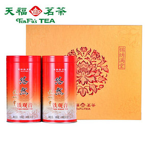 天福茗茶 锦绣满堂茶礼盒 悠然铁观音 200克礼盒装 2019年春茶 237元