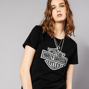 HARLEY-DAVIDSON/哈雷戴维森 女士纯棉印花T恤 低至93.2元 ￥93