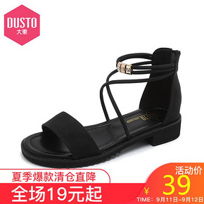 DUSTO 大东 DW19X1412A 女士平底凉鞋 39元