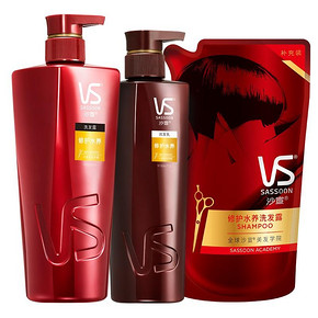 10点开始、88VIP：VS 沙宣 修护水养洗护套装（洗750ml+护400ml+补充装200ml） *2件