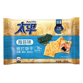 亿滋 太平梳打饼干 加铁海苔口味 400g 10.9元