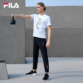 FILA 斐乐官方 男子 秋季新款吸湿速干弹力运动裤 促销价702