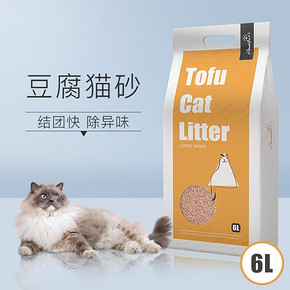 TOM CAT 豆腐结团猫砂 6L 9.9元包邮