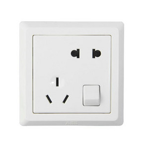 ABB 德逸系列 AE225 五孔带开关插座 雅白 *5件 69.5元包邮（需用券，合13.9元/件